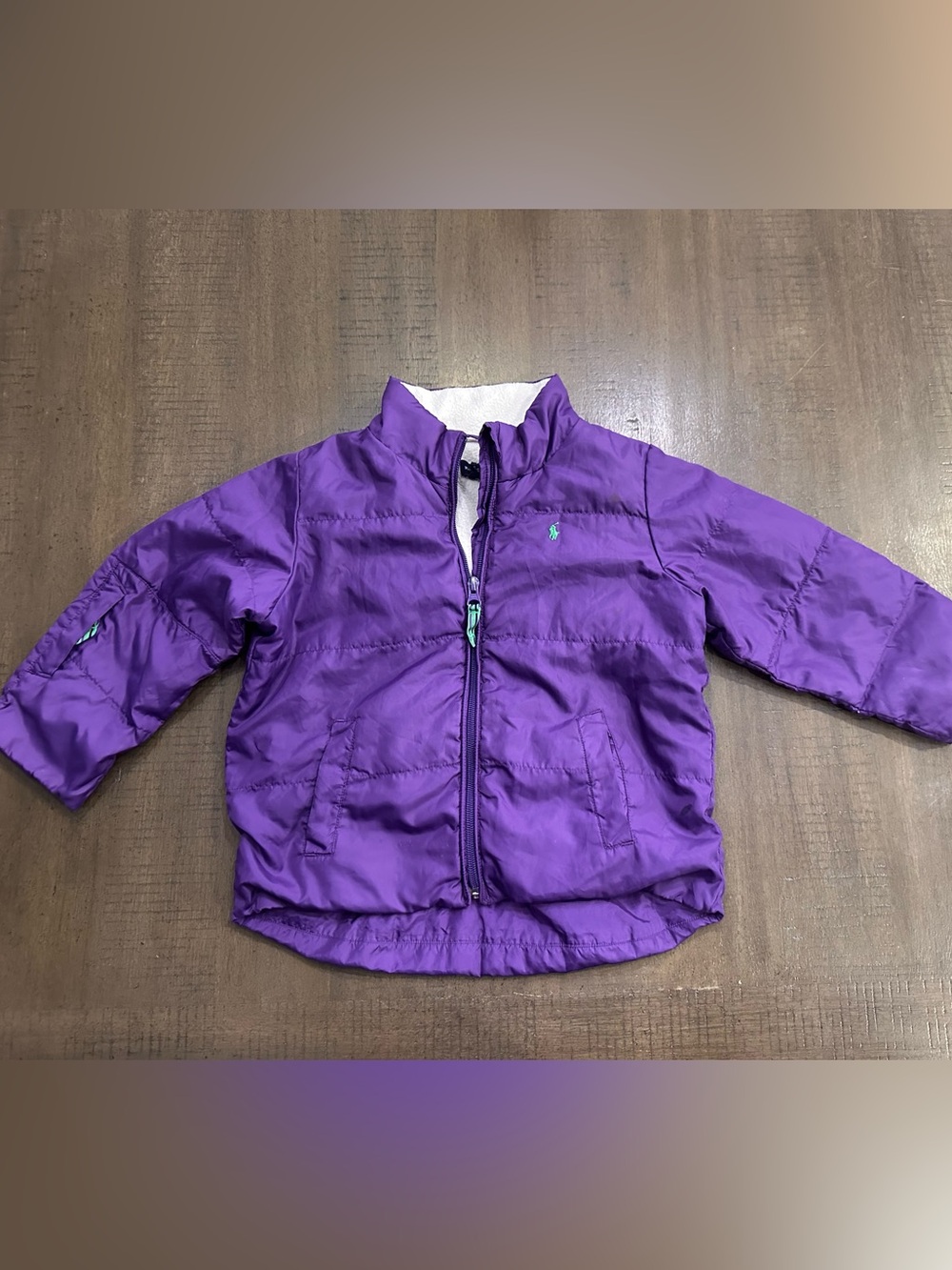 Ralph Lauren Purple Puffer Jacket for Kids